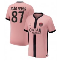 Paris Saint-Germain Joao Neves #87 Tredjeställ 2024-25 Kortärmad